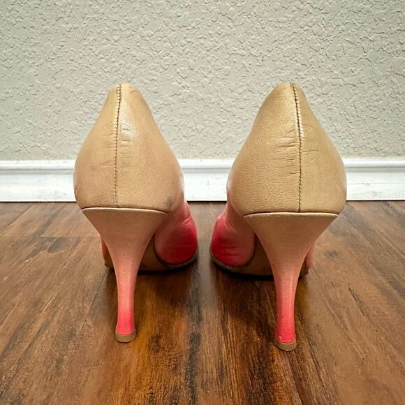 PRADA Capretto Pumps Pink Ombre Leather Pointed Heels Stiletto - Picture 8 of 13